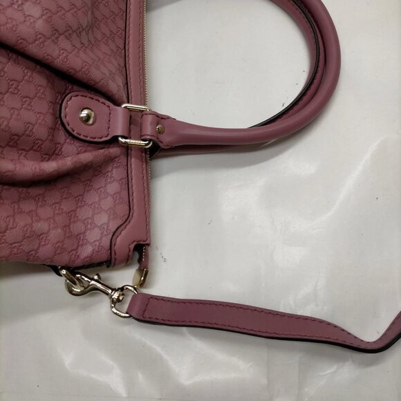 Authentic Gucci Pink Leather Hand Bag mon585-111325 - Picture 7 of 16